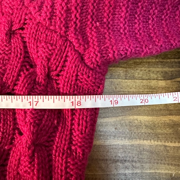 Lafayette 148 100% Cashmere Magenta Cowl Neck Sweater Large - Picture 8 of 11